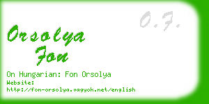 orsolya fon business card